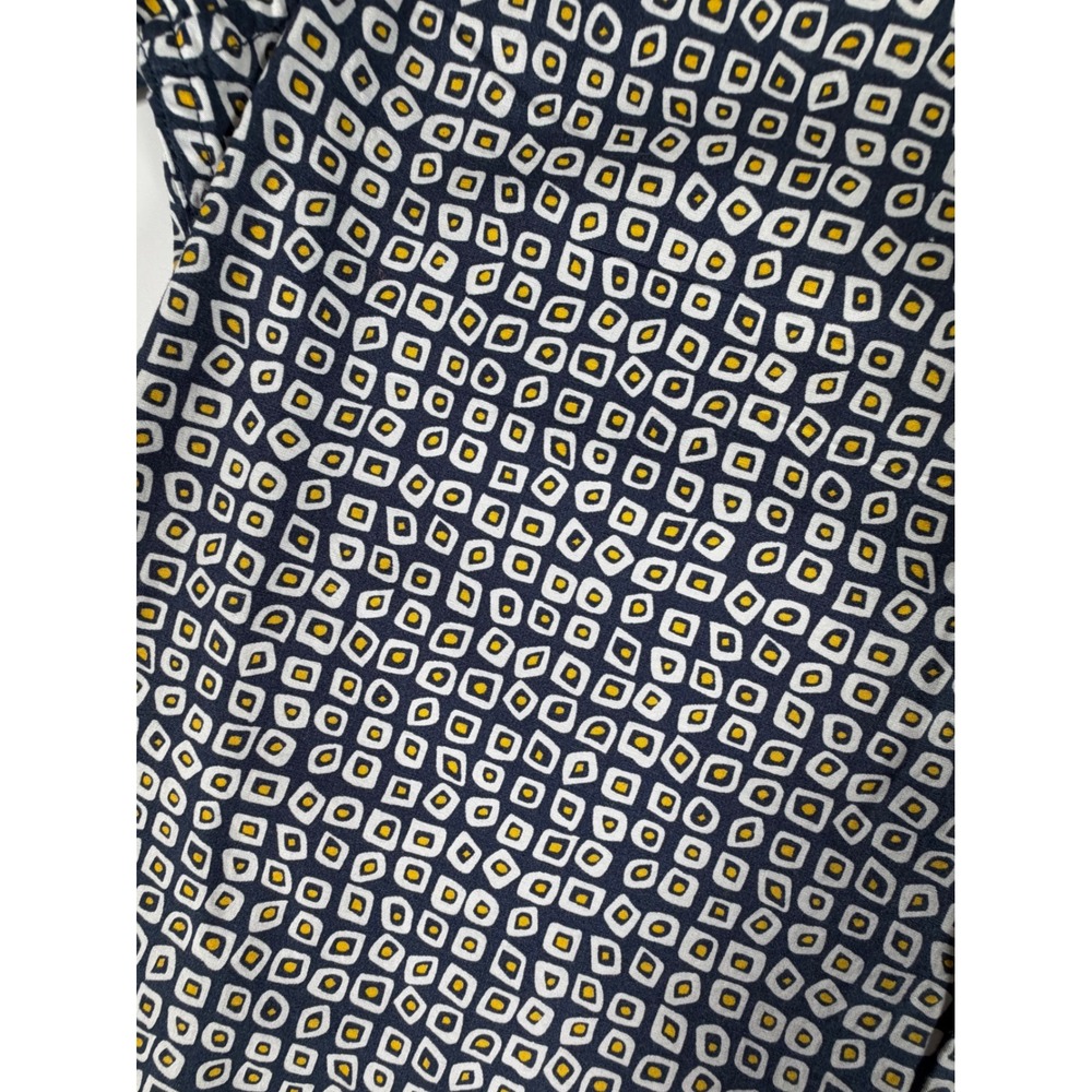 Slate & Stone Mens Geometric Square Print Short Sleeve Button Down Shirt Navy M - Picture 4 of 7